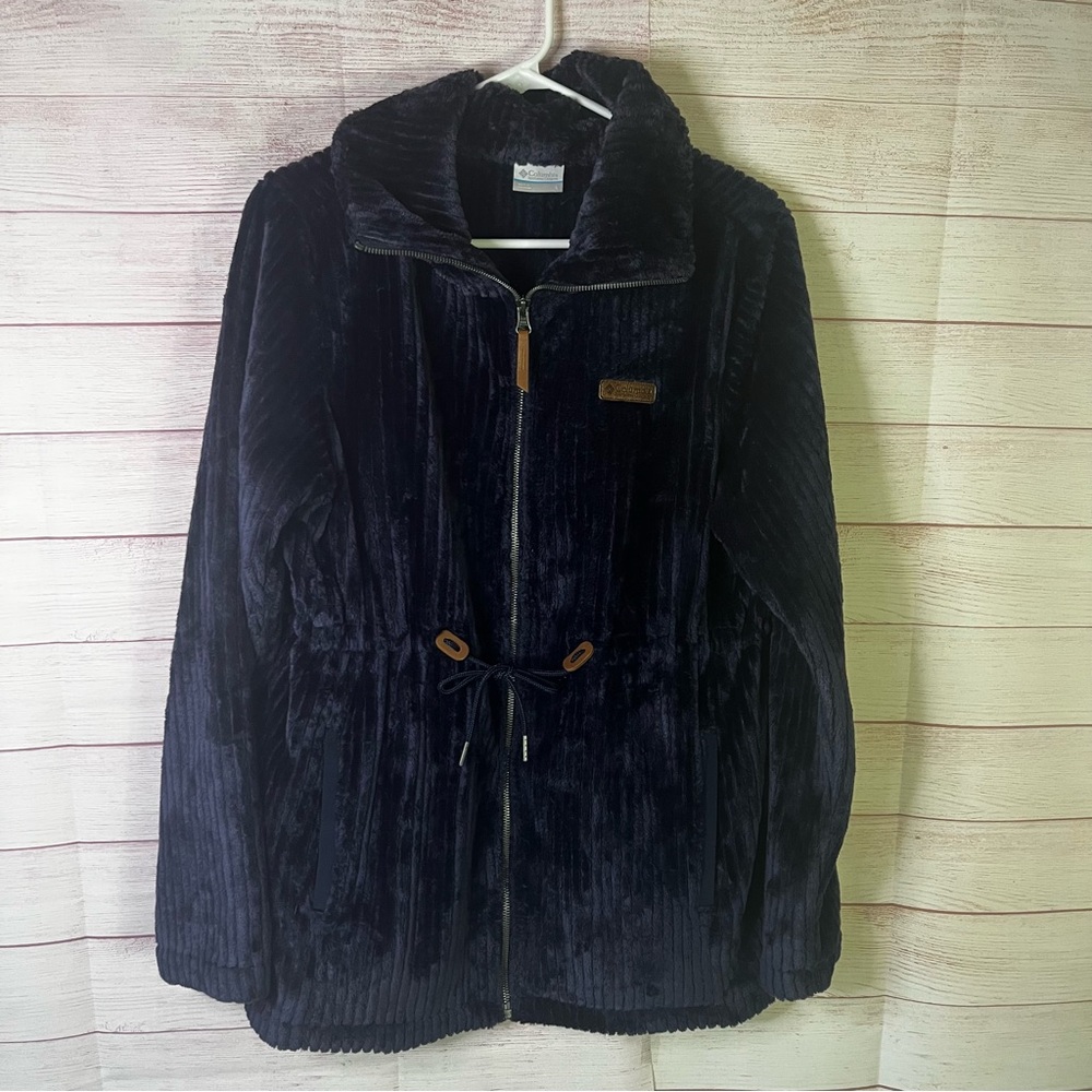 Columbia‎ Fire Side II Sherpa Purple Full-Zip Fleece Jacket Size Large
